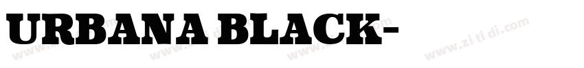 urbana black字体转换